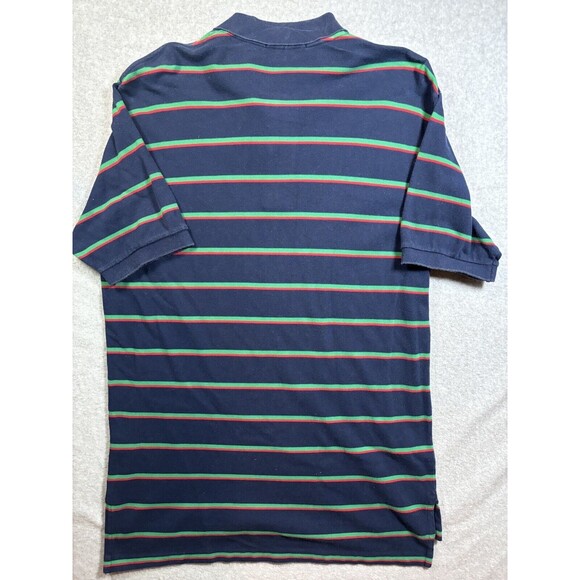 Polo by Ralph Lauren Polo Shirt Men's L Short Sleeve Blue Red Green Stripe - Picture 8 of 9